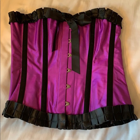 PRICE๐๐ปNWT Purple Steel Bone Corset Size 20 - Picture 3 of 8